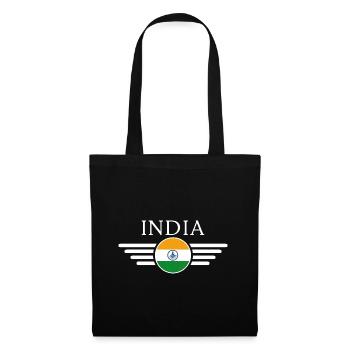 Indien Farbenpracht T-Shirt - Stoffbeutel - Schwarz - Vorne
