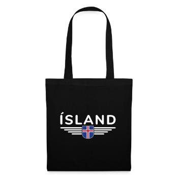 J’aime l’Islande Design T-Shirt Tenue - Sac en tissu - noir - Devant