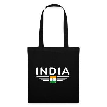 I Love India, Outfit T-Shirt Design Gift - Tote Bag - black - Front