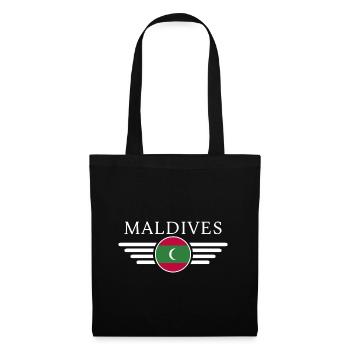 J’aime les Maldives, T-shirt design de style élégance - Sac en tissu - noir - Devant