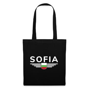 Sofia Design – Stolz auf Bulgariens Hauptstadt - Stoffbeutel - Schwarz - Vorne