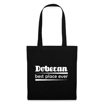 Doberan - Stadt best place ever - Stoffbeutel - Schwarz - Vorne