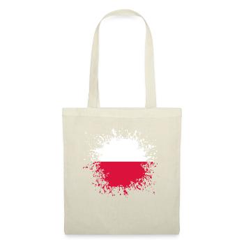 Poland flag blot stain splatter paint stain - Tote Bag - nature - Front