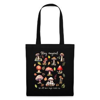 Les champignons sont magiques. Amoureux de la nature. - Sac en tissu - noir - Devant
