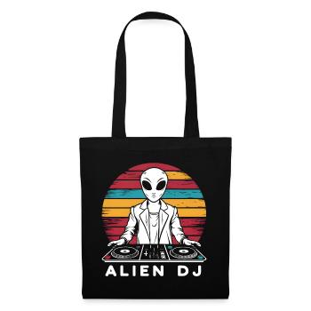 Alien DJ Vintage Coucher de soleil - Sac en tissu - noir - Dos