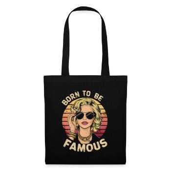 Né pour être célèbre femme Vintage coucher de soleil rétro - Sac en tissu - noir - Dos