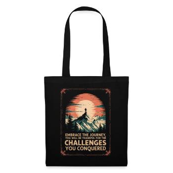 Embrassez le voyage - Sac en tissu - noir - Dos
