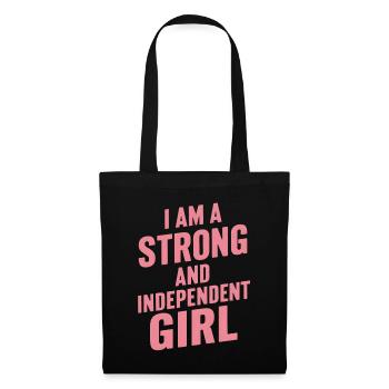 Je suis une fille forte et indépendante - Sac en tissu - noir - Dos