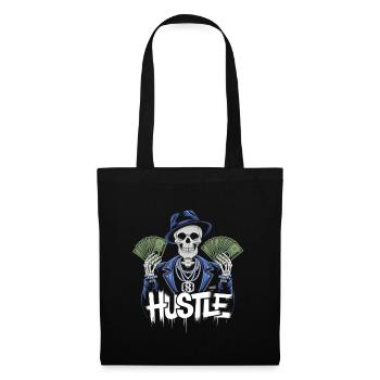 Bousculer dur gagner de l’argent squelette - Sac en tissu - noir - Dos