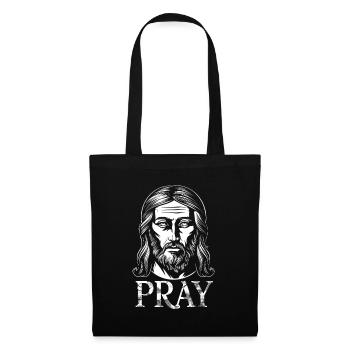 Jesus Christus bete - Stoffbeutel - Schwarz - Hinten
