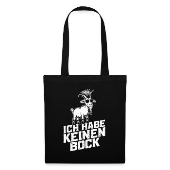 ich habe keinen bock - Stoffbeutel - Schwarz - Hinten