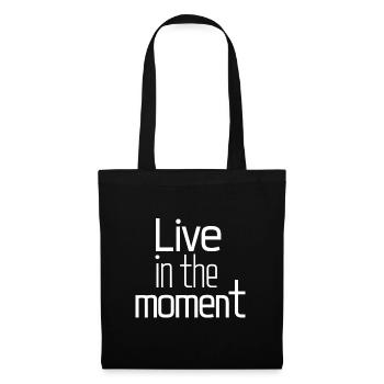 Vivez l’instant présent - Sac en tissu - noir - Dos