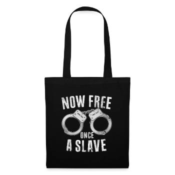 Now free once a slave - Tote Bag - black - Back
