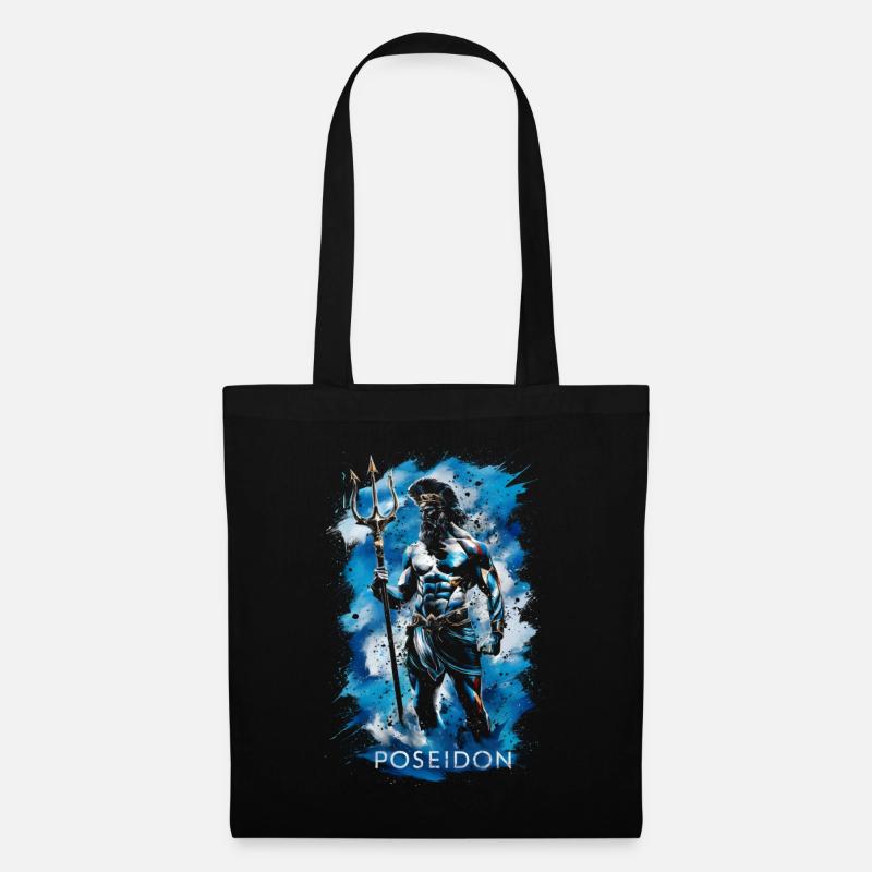 Trident de Poséidon - Sac en tissu - noir