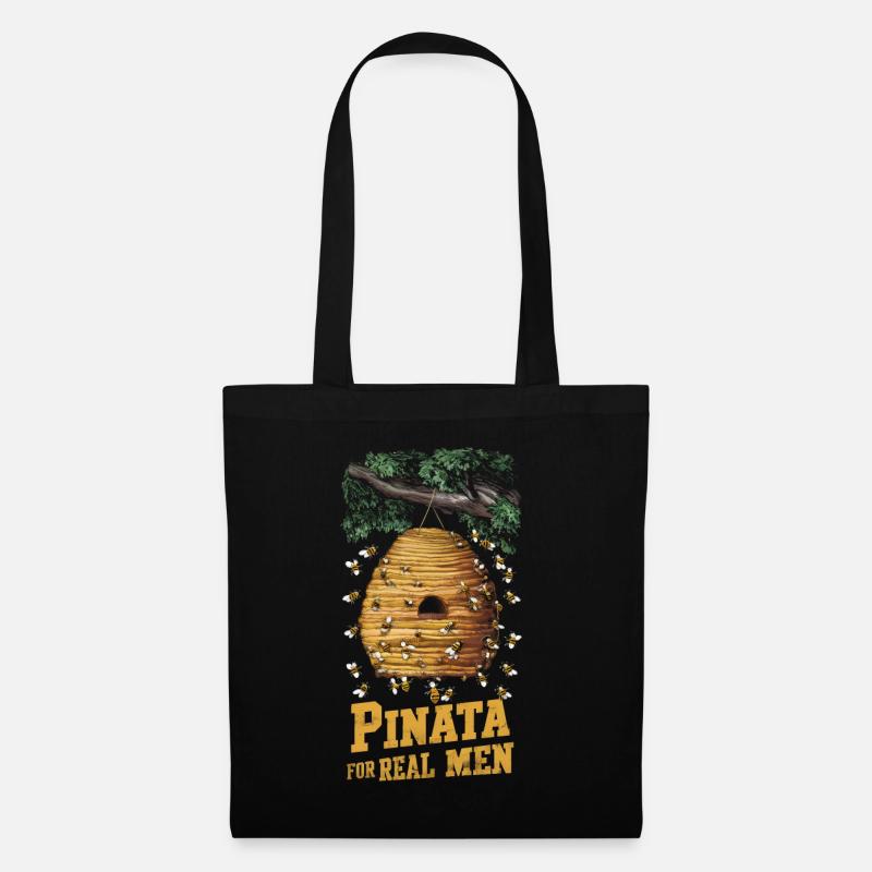Piñata für echte Männer - Stoffbeutel - Schwarz