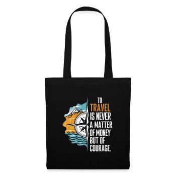 Voyager n’est jamais une question d’argent mais de courag - Sac en tissu - noir - Dos