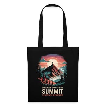 Work your way up to the summit the view will be - Tote Bag - black - Back