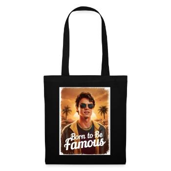 Né pour être un garçon célèbre - Sac en tissu - noir - Dos