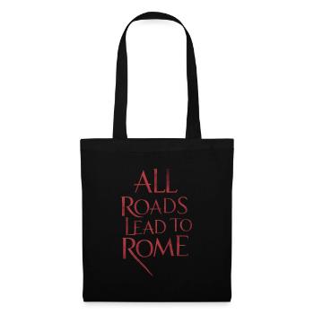 All roads lead to rome - Tote Bag - black - Back