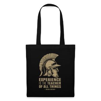 Citation de Jules César avec casque de légionnaire - Sac en tissu - noir - Dos