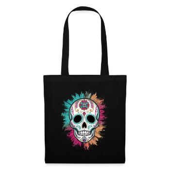 Tag der Toten / Dia de los muertos / Sugar Skull - Stoffbeutel - Schwarz - Hinten