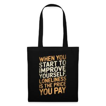 Quand vous commencez à vous améliorer / Motivant - Sac en tissu - noir - Dos
