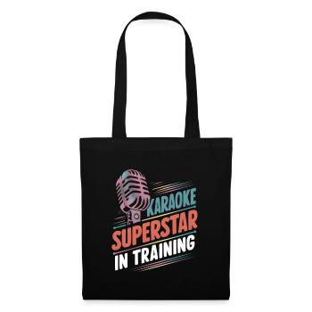 Superstar du karaoké en formation - Sac en tissu - noir - Dos