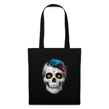 Le Jour des morts / Dia de los muertos / Crâne de sucre - Sac en tissu - noir - Dos
