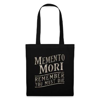 Memento mori Souviens-toi que tu dois mourir - Sac en tissu - noir - Dos