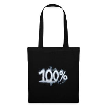 100% - Stoffbeutel - Schwarz - Hinten