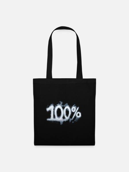 100% - Stoffbeutel - Schwarz