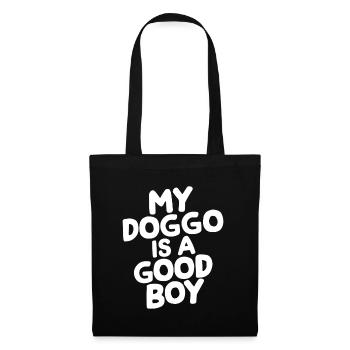 Chiens Mon toutou est un bon garçon - Sac en tissu - noir - Dos