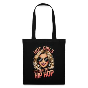 Les filles chaudes écoutent du hip hop - Sac en tissu - noir - Dos