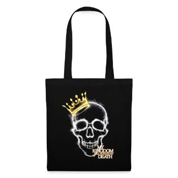 crâne avec couronne mon royaume survivra - Sac en tissu - noir - Dos