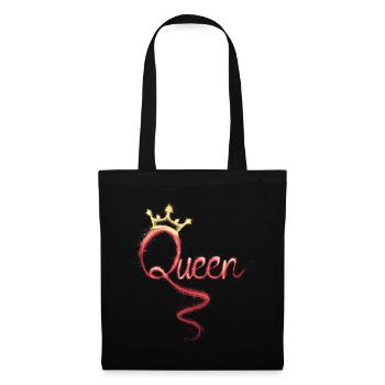 queen with crown - Tote Bag - black - Back