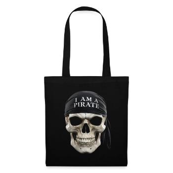 skull i am a pirate bandana - Tote Bag - black - Back