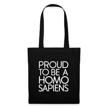 Fier d’être un homo sapiens - Sac en tissu - noir - Dos