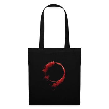 circle red - Tote Bag - black - Back