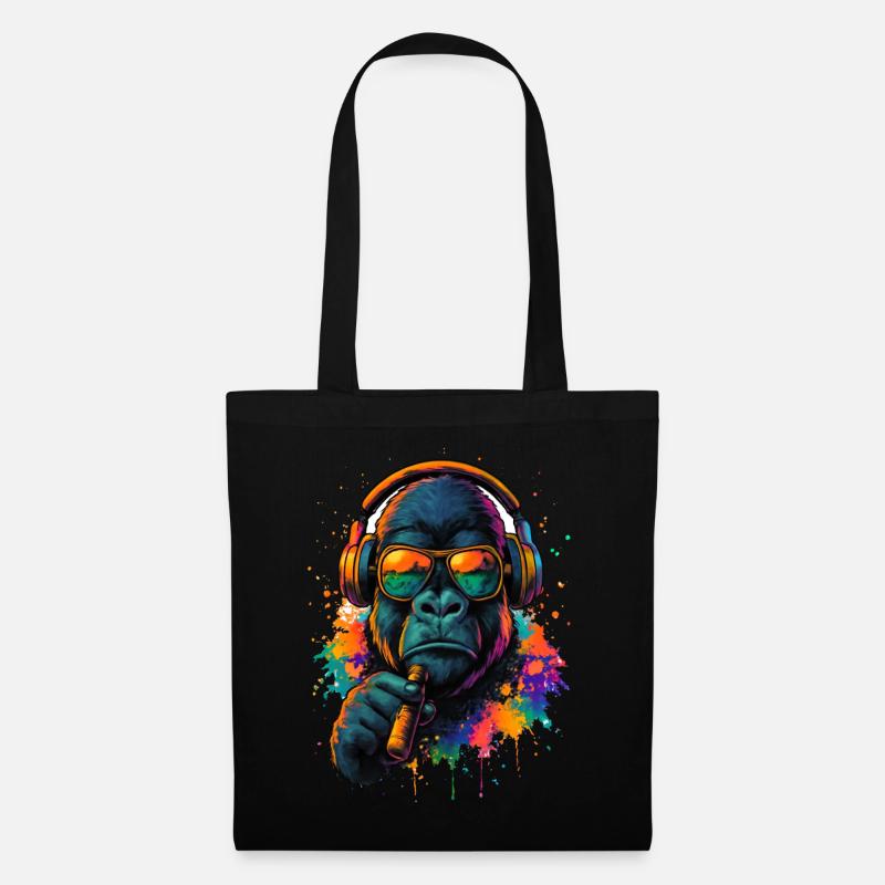Monkey DJ Kopfhörer Sonnenbrille - Stoffbeutel - Schwarz