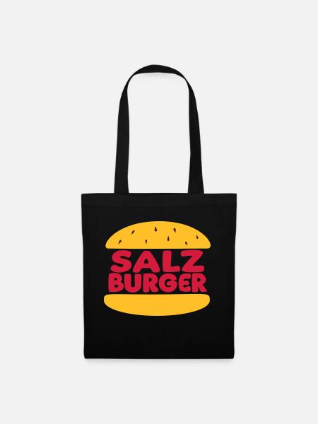 Salzburger - der beste Burger - Stoffbeutel - Schwarz