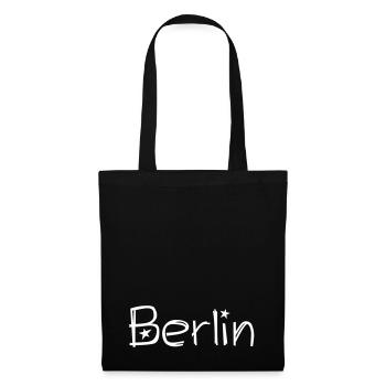 berlin - Stoffbeutel - Schwarz - Hinten