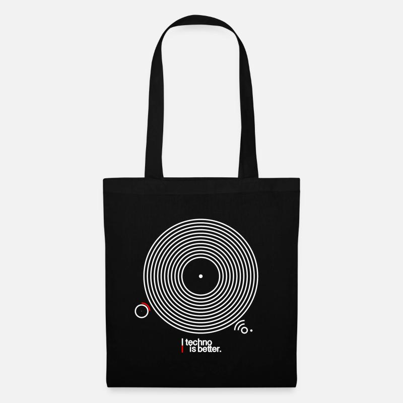 techno is better: Vinyl - Tote Bag - black