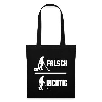 Passer l'aspirateur, c'est mal, Sonding, c'est bien - Sac en tissu - noir - Dos