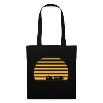 Camper Sun bus surfing beach beach vacation Beach - Tote Bag - black - Back