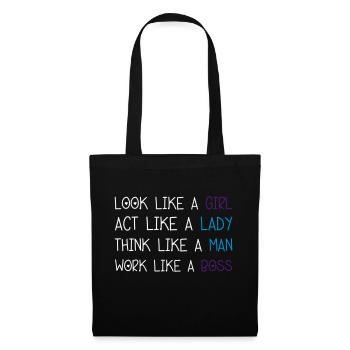 Look Like A Girl - Sac en tissu - noir - Dos