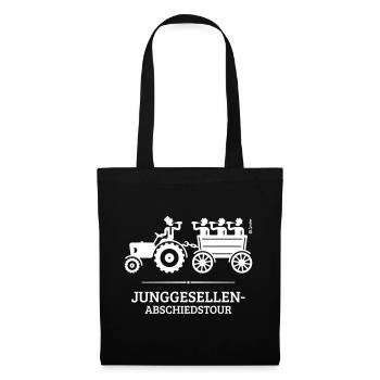 Junggesellen-Abschiedstour Mit Trecker (JGA / B) - Stoffbeutel - Schwarz - Hinten