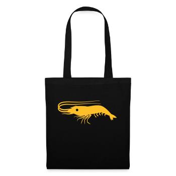 seule crevette crevettes avec des antennes - Sac en tissu - noir - Dos