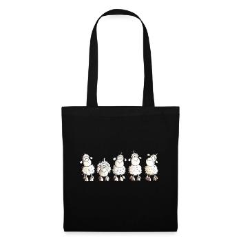 Funny White Sheep - Tote Bag - black - Back
