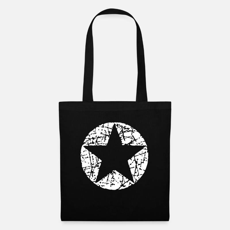 Vintage Star 2 - Stoffbeutel - Schwarz