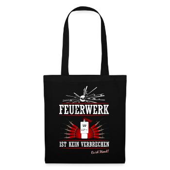 Feuerwerk ist kein Verbrechen Pyro - Stoffbeutel - Schwarz - Hinten